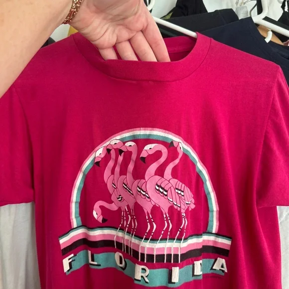 80s Florida pink flamingo tee #flamingo #retro
Graphic dated 1986 - Picture 2 of 6